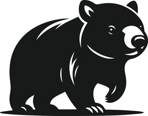 Wombat silhouette vector