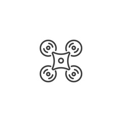 Minimalist drone vector icon for modern design applications