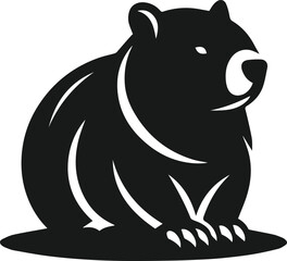 Wombat silhouette vector