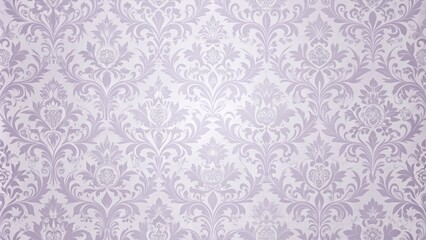 A delicate lilac floral pattern with intricate swirls and delicate vines creating a vintage and elegant design.
