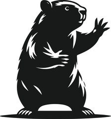 Wombat silhouette vector