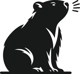 Wombat silhouette vector