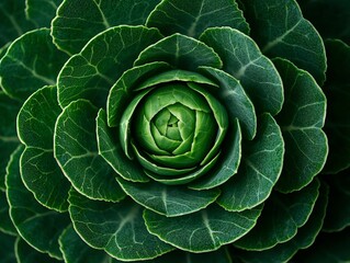 Fototapeta premium Macro shot of overlapping petals creating concentric patterns, flora symmetry, natural focus