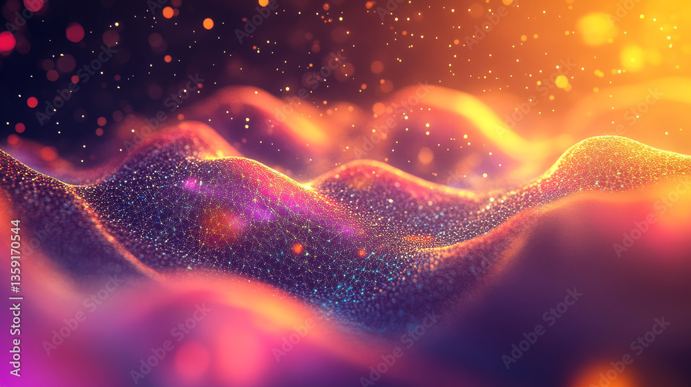 Poster big data, cryptography programming 3d illustration. neural network, cloud technologies. global datab