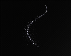 Fototapeta premium White dust. Light particles. Decoration. Vector. Christmas dust, bokeh lights.