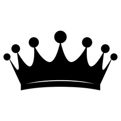 Crown silhouette vector black vector