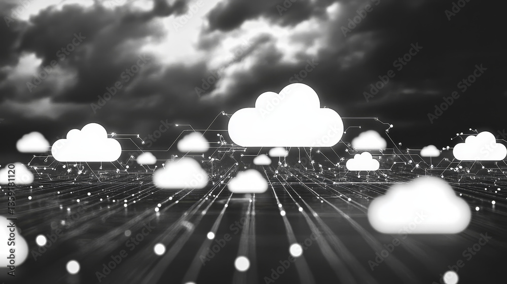 Poster big data, cryptography programming 3d illustration. neural network, cloud technologies. global datab