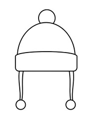 Winter hat with pom-pom and ties, cozy and warm clothing accessory designed for cold weather, offering comfort and protection from winter chills, outdoor winter activities and fashion.