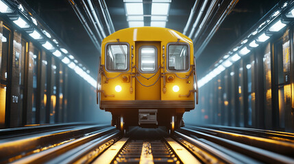 Naklejka premium subway train in motion