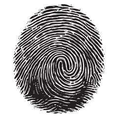 Unique Fingerprint Silhouette Illustration Security and Individuality