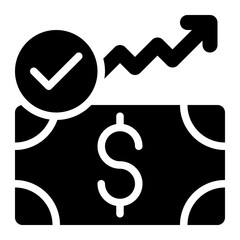 Nominal Value, Finance, Investment Glyph Solid Icon

