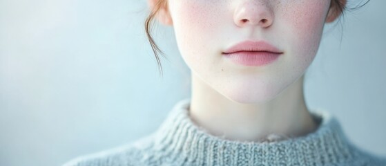 Fototapeta premium Pale skin freckles