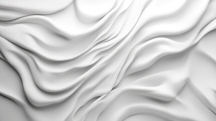 Fototapeta premium Abstract white fabric folds