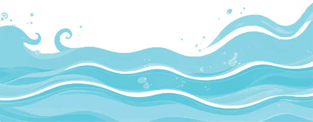 Serene Soft Blue and Green Watercolor Ocean Wave Design, Perfect for Use as a Subtle Background in High-Quality Abstract Graphic and Artistic Visual Projects.
