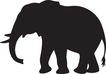 Obraz premium Elephant silhouette illustration vector .
