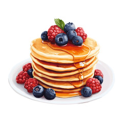 Background white illustration Pancake pancakes vector