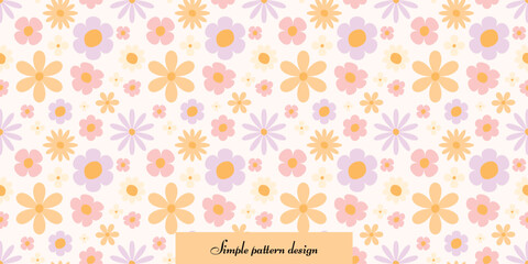 Simple Pattern Vector Desing. Floral Wallpaper Background