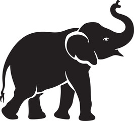 Obraz premium Elephant silhouette illustration vector 