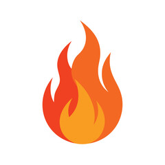 Simple fire flame icon vector