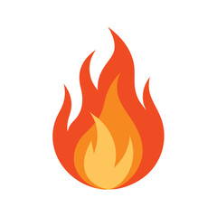 Simple fire flame icon vector