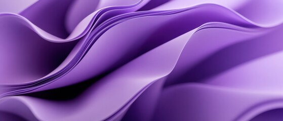 Abstract wavy purple layers design