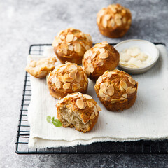 Homemade almond muffins