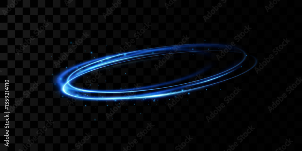 Canvas Prints glowing blue spiral. circle abstract lines effect. rotating shiny rings. glowing circular lines. glo