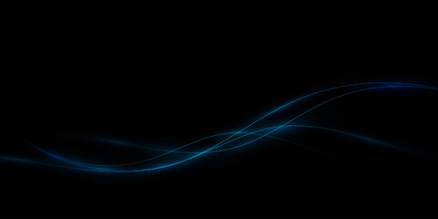 Naklejka premium Abstract lines.Neon lines of speed and fast wind. effect of moving at the speed of light. Blue glow effect. Magic shiny line. Neon. Background. 