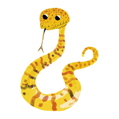 Fototapeta premium Cute snake illustration reptile colorful artistic vector