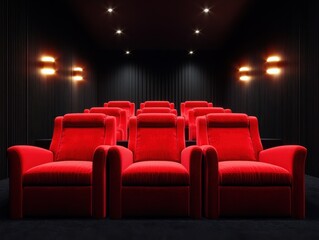Obraz premium Red theater seats