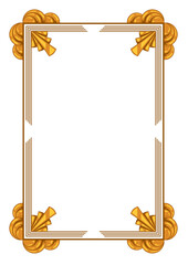 Frame in art nouveau style. Decorative geometric element.