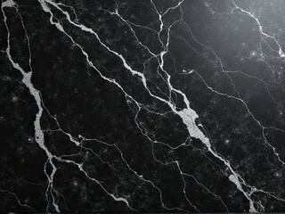 Elegant black marble with silver veins