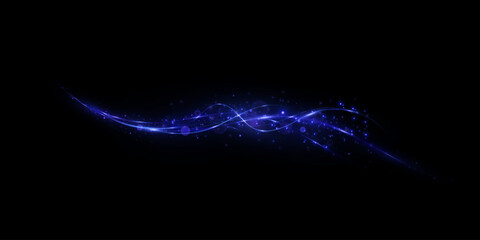 bstract lines.Neon lines of speed and fast wind. effect of moving at the speed of light. Blue glow effect. Magic shiny line. Neon. Background.	