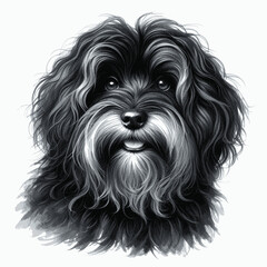 Havanese dog isolated watercolor vector illustration svg