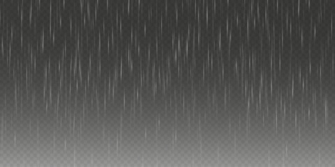 Rain fall drops vector and transparent background