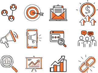 Essential Digital Marketing Vector Icon Set