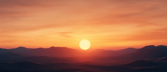 Obraz premium Desert sunset landscape