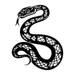Fototapeta premium Snake illustration reptile tattoo vector