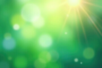Blurred fresh spring/summer blue green abstract background, soft bokeh glow, sun flare,  fresh,  sun
