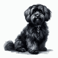 Havanese dog isolated watercolor vector illustration svg