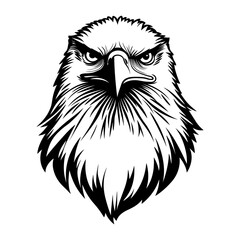 Fototapeta premium Eagle illustration drawing black vector