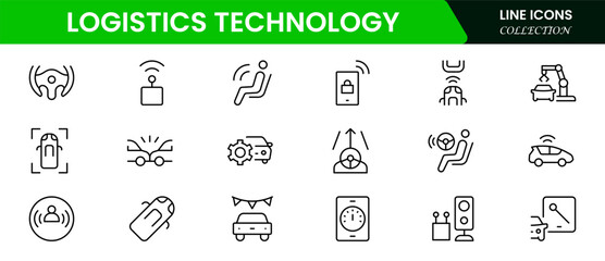 Logistics icons are set in two styles, Duotone and Thin Line style. box, delivery, insurance, ship, rating, cash on delivery