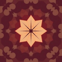 Geometric Star Pattern with Warm Tones and Symmetrical Design
