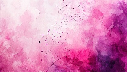 Fototapeta premium an abstract watercolor painting with a blend of pink, magenta, and purple hues, creating a soft and dreamy effect