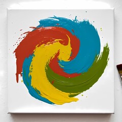 Colourful blurred defocused watercolour abstract background design