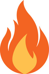 vector illustration of a fiery horse