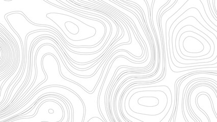 Fototapeta premium Abstract black and white topographic contours lines of mountains. Modern design with White background with topographic wavy pattern design.