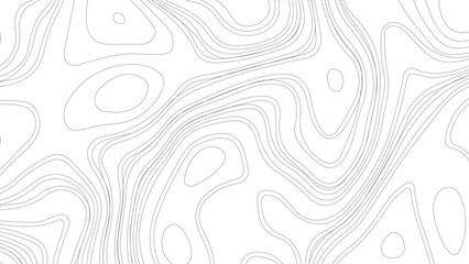 Abstract black and white topographic contours lines of mountains. vector illustration. Topography map art curve drawing. 
