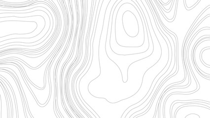 Abstract black and white topographic contours lines of mountains. vector illustration. Topography map art curve drawing. 
