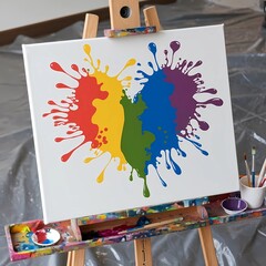 Colourful blurred defocused watercolour abstract background design